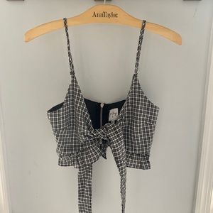 Princess poly gingham print top